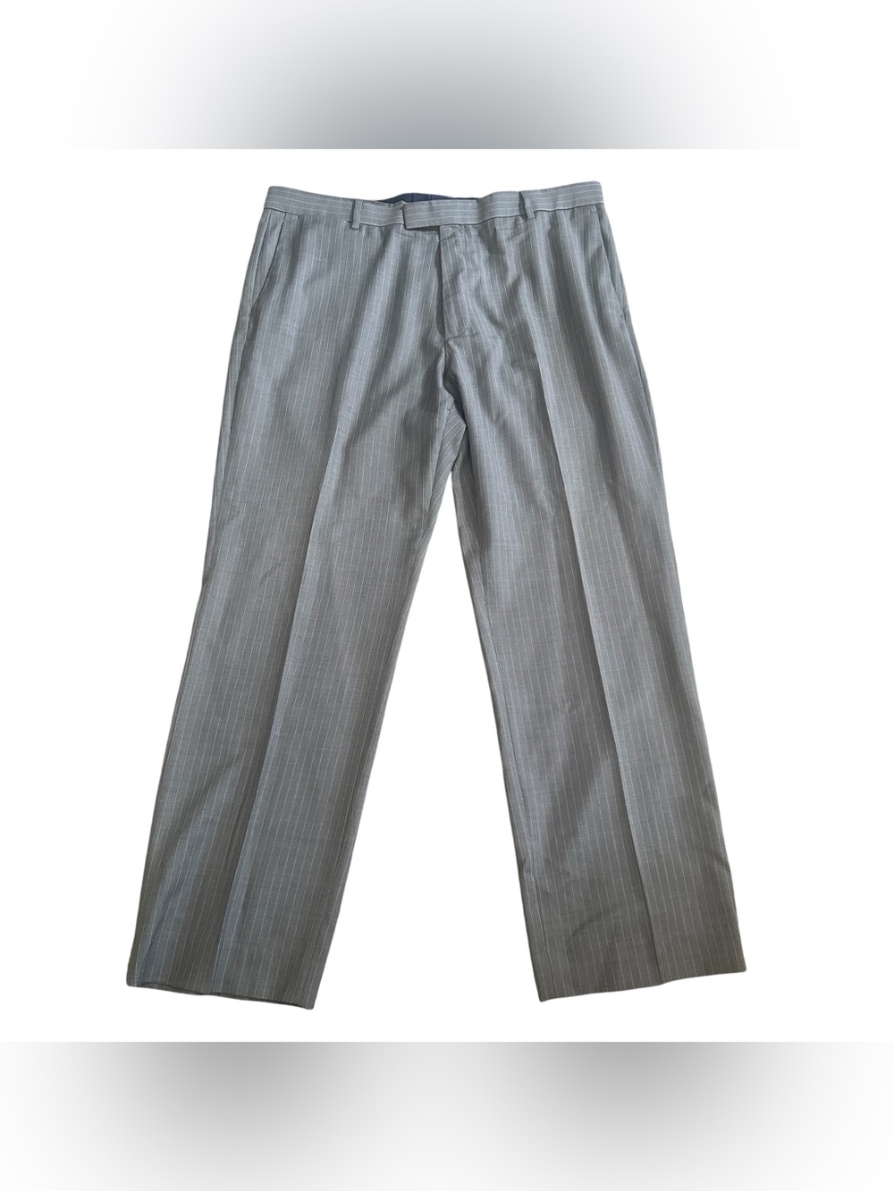 Banana Republic Tailored Fit Wool Gray Pinstripes Trousers Pants Men’s 38 X 32